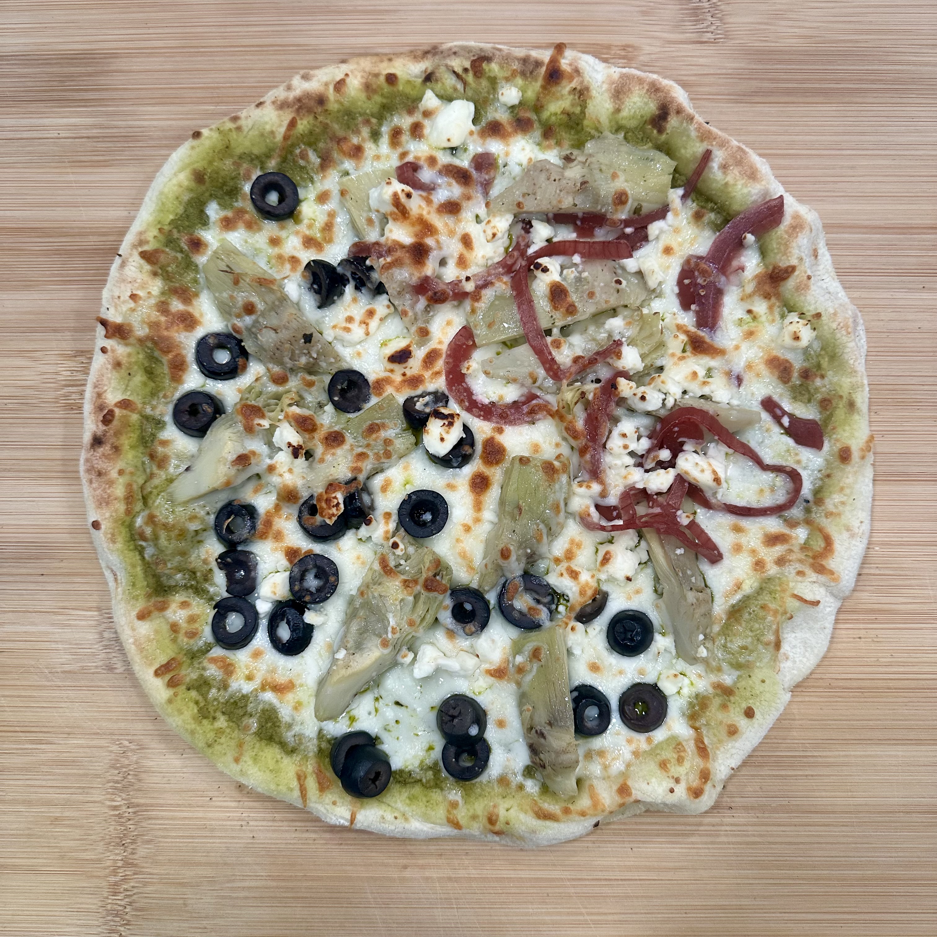 Homemade pizza close-up